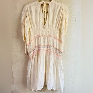 Free People  Embroidered dress has peasant-style romantic, vintage-inspired Sz S